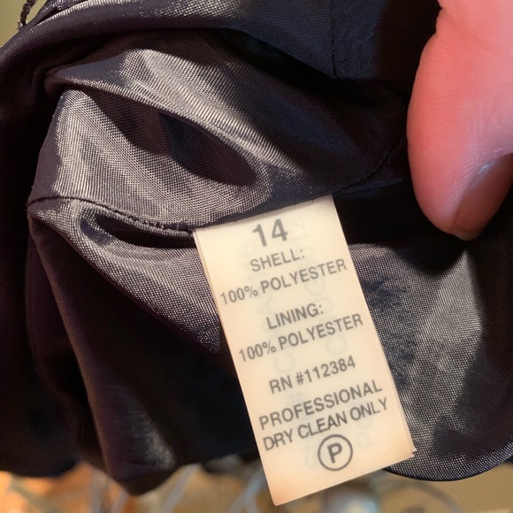 CALVIN KLEIN Black Sheath Dress - Size 14 - Picture 6 of 8